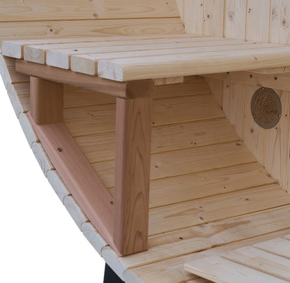 Fasssauna MALMÖ Premium XXL mit Holzofen