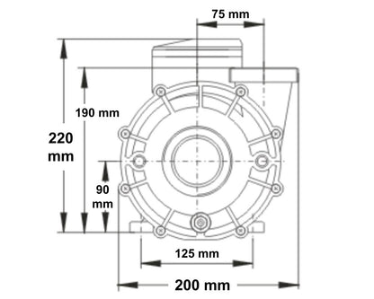 LX Whirlpoolpumpe LP150 1-stufig