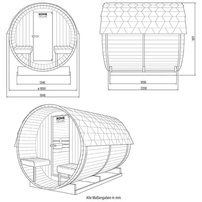 Fasssauna GENF Deluxe L